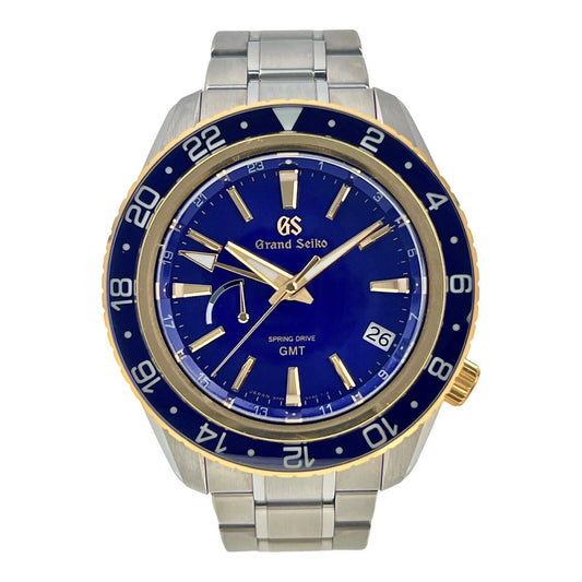 Grand Seiko GMT SBGE248 Steel & 18k Gold 44mm Case Blue Dial - Box/Papers