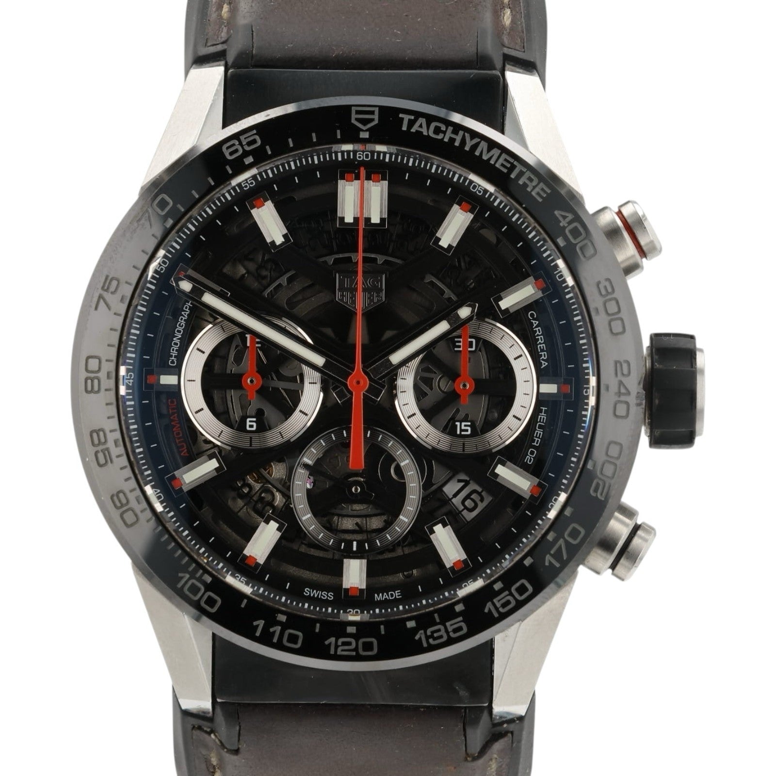 Tag Heuer Carrera Skeleton Dial Stainless Steel 43mm Automatic Mens CBG2010