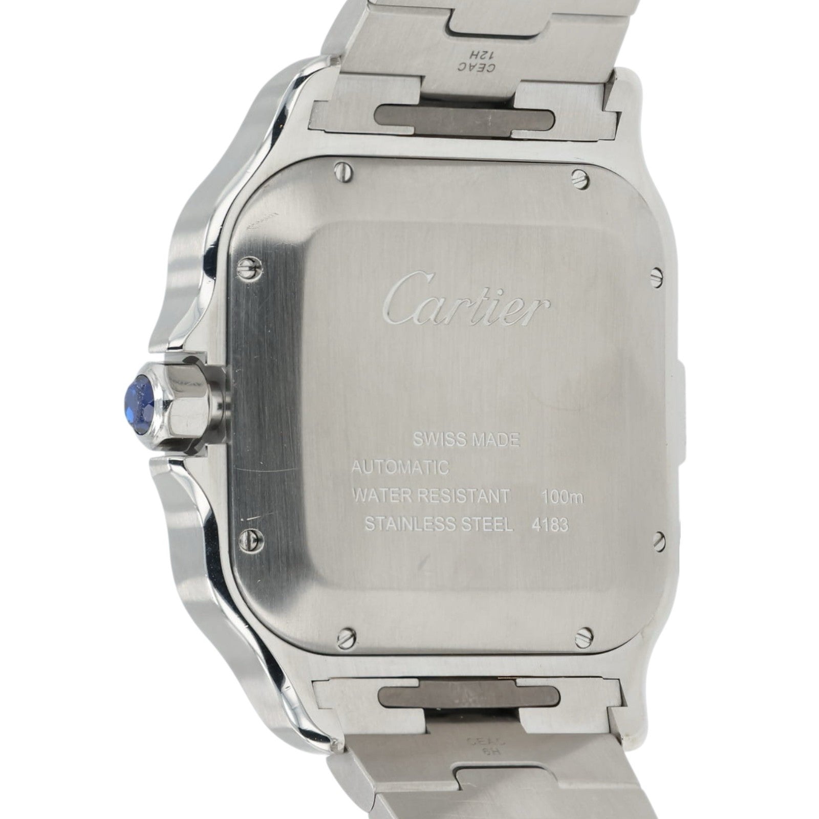 Cartier Santos Chronograph Silver Dial Gold & Steel 43mm Automatic Mens W2SA0008