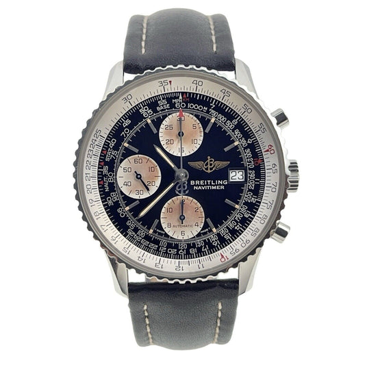 Breitling Old Navitimer Steel Black 41mm Automatic Men’s Watch A13022 - B/P