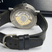 Alain Silberstien 39.5mm Titanium Automatic Date Watch Mother Pearl Dial w/ Box