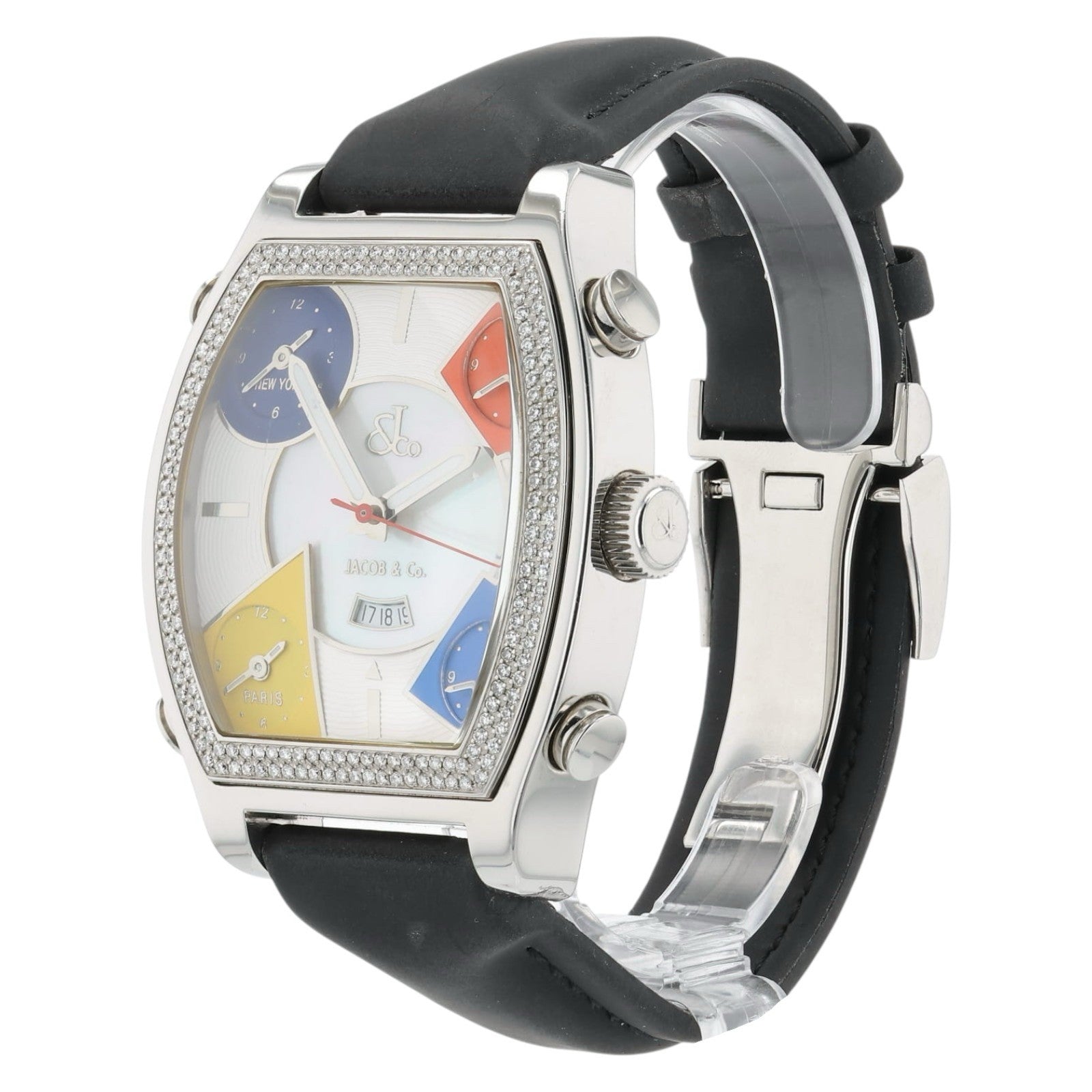 Jacob & Co. Quasar Five Time Zone Multicolor MOP Dial Steel 47mm Quartz Men’s