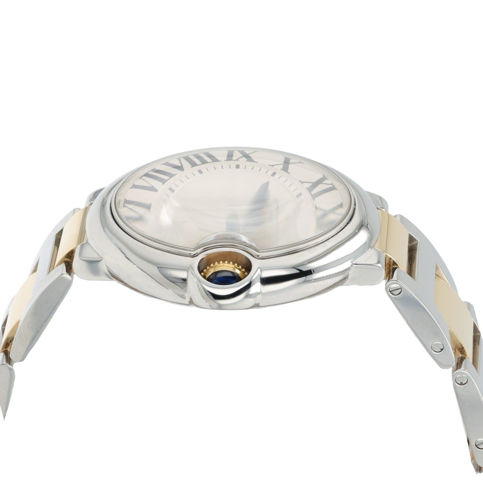 Cartier Ballon Bleu Silver Dial Gold & Steel 36mm Quartz Unisex Watch W69008Z3