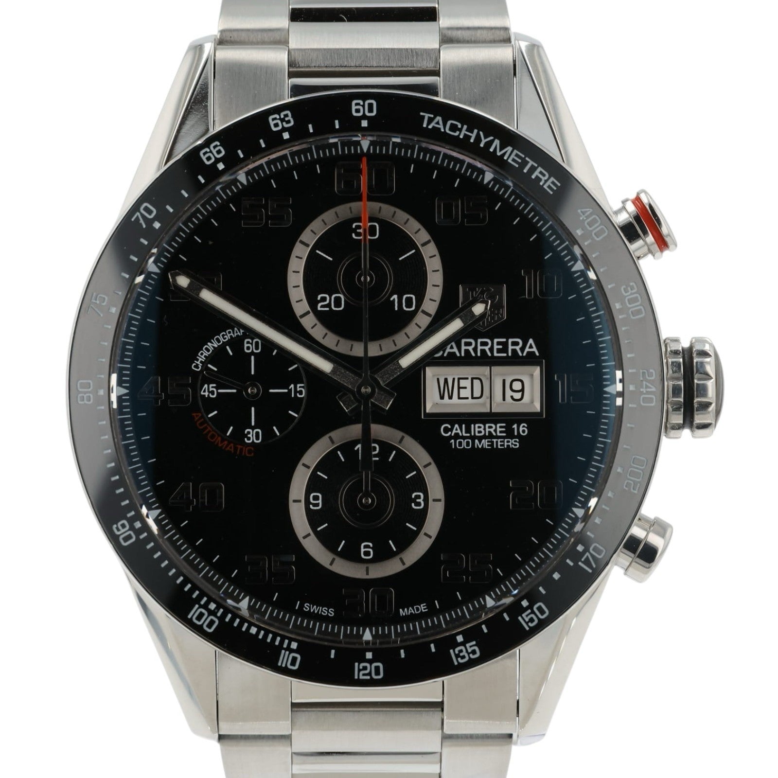 Tag Heuer Carrera Black Dial Stainless Steel 43mm Automatic Men’s Watch CV2A1R