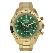 Zenith Chronomaster Sport 18k Yellow Gold Green Dial 41mm Automatic 30.3100.3600