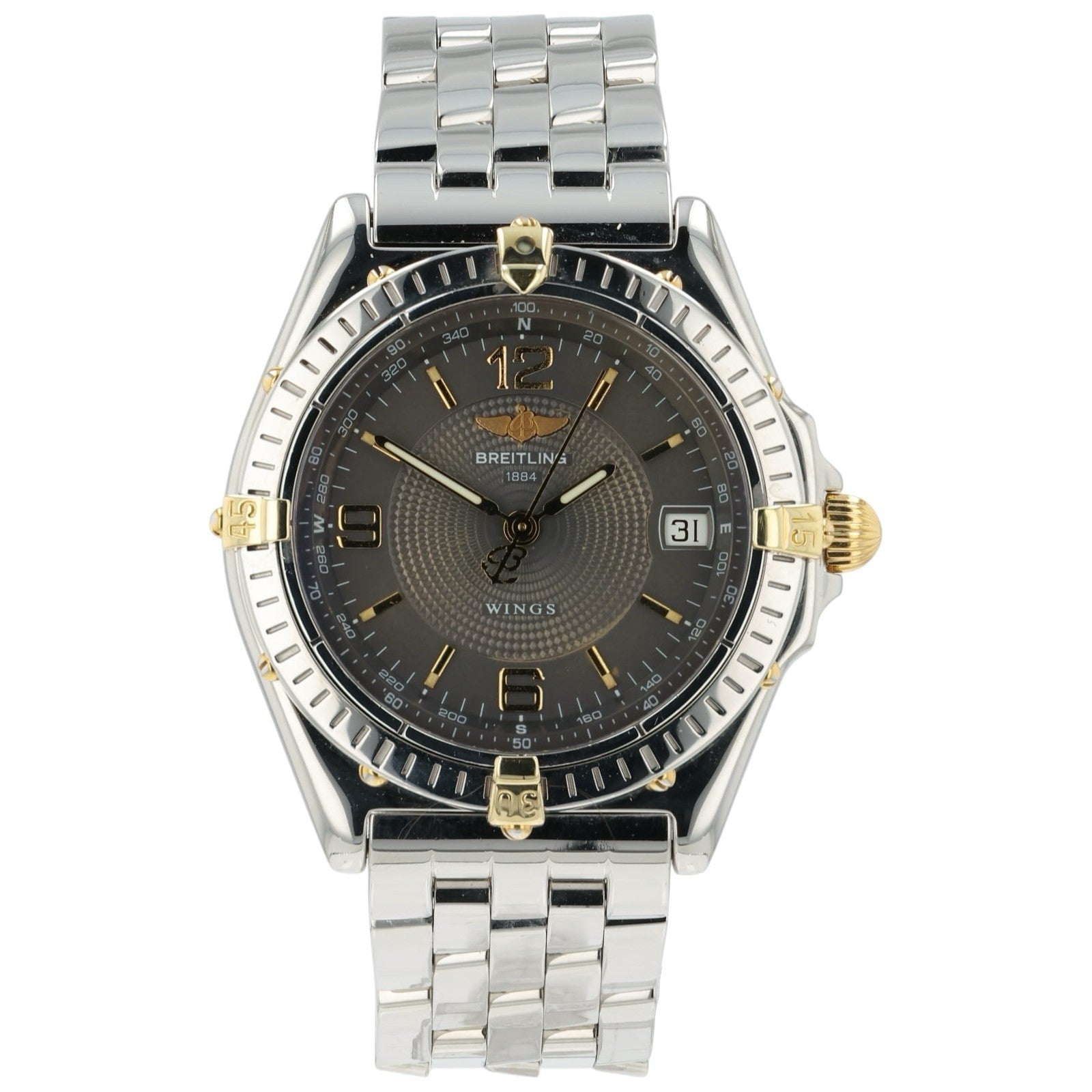 Breitling Windrider Gray Dial Gold & Steel 38mm Automatic Men’s Watch B10050