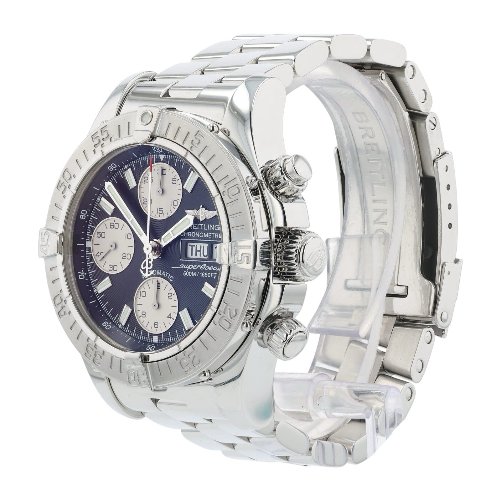 Breitling Superocean Black Dial Stainless Steel 42mm Automatic Mens Watch A13340