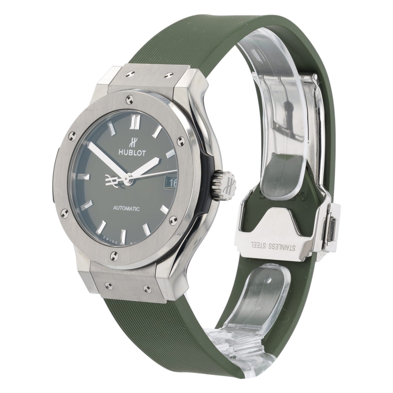 Hublot Classic Fusion Green Dial Titanium 38mm Auto Men's Watch - 565.NX.8970.LR