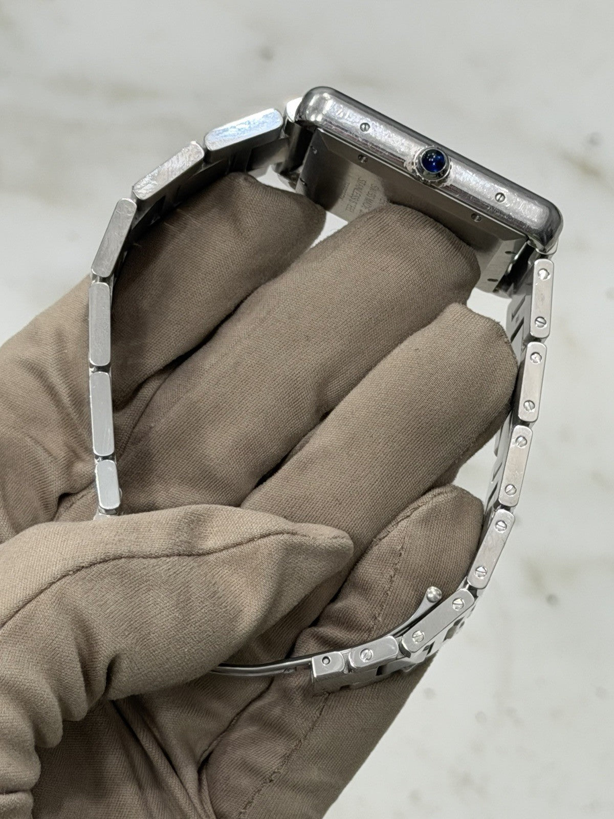 Cartier Tank Solo Date XL Stainless Steel 31mm Automatic Men's Watch 3515