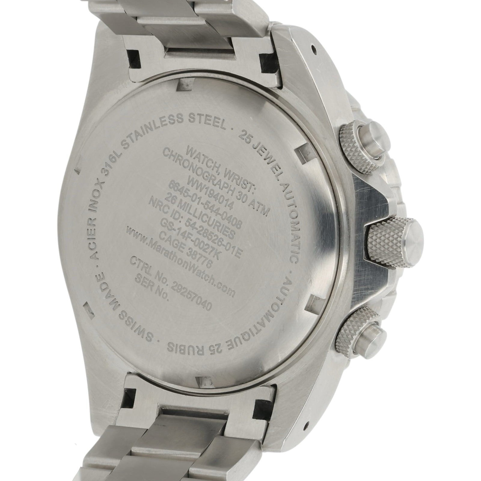 Marathon CSAR Black Dial Stainless Steel 46mm Automatic Men’s 6645-01-544-0408