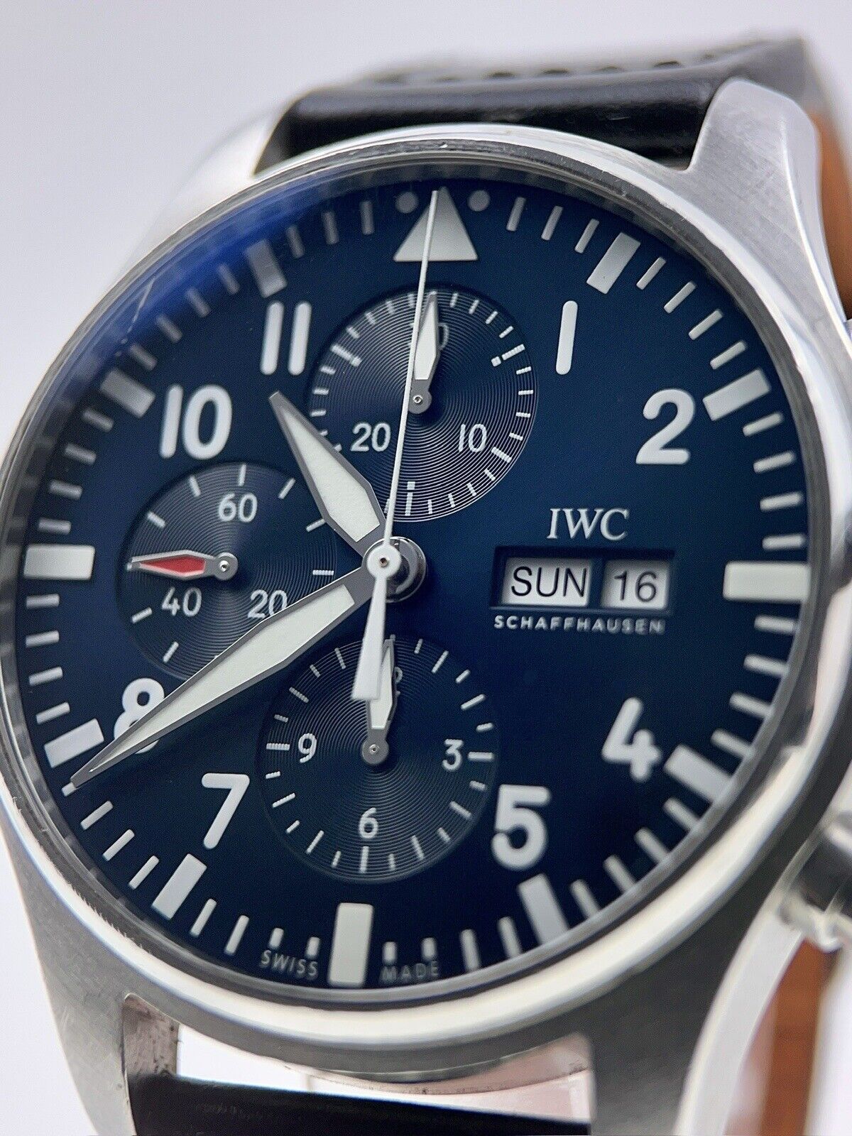 IWC Pilot Chronograph Steel Blue 43mm Automatic Men’s Watch IW377714 - B/P