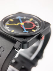 Bell & Ross X Alain Silberstein Ceramic Black Dial 42mm Automatic Mens BR03-92