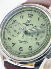 Breitling Premier B09 Stainless Steel Green Dial 40mm Manual Wind Men’s AB0930