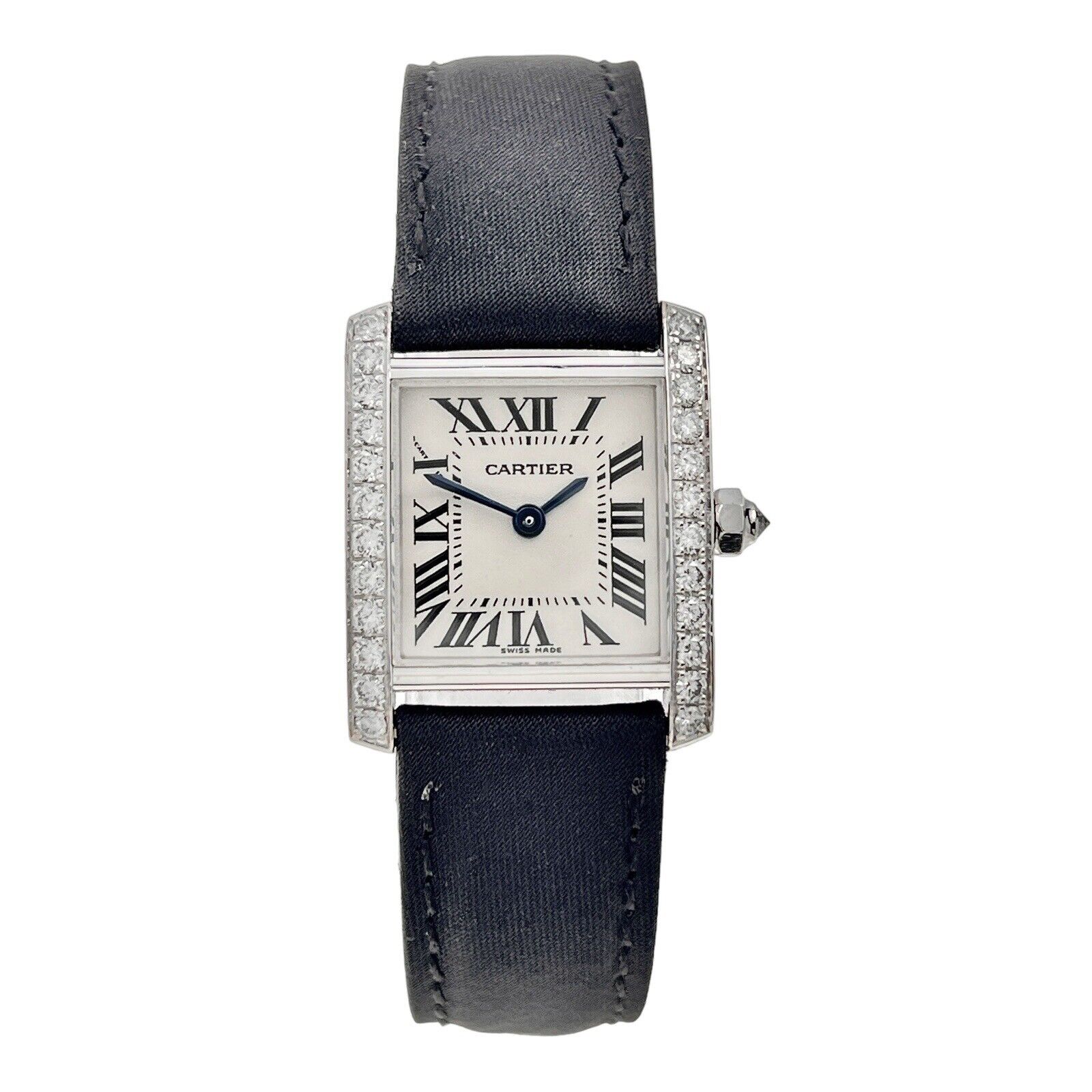 Cartier Tank Francaise 18K White Gold 30mm Factory Diamonds 2403 - B/P