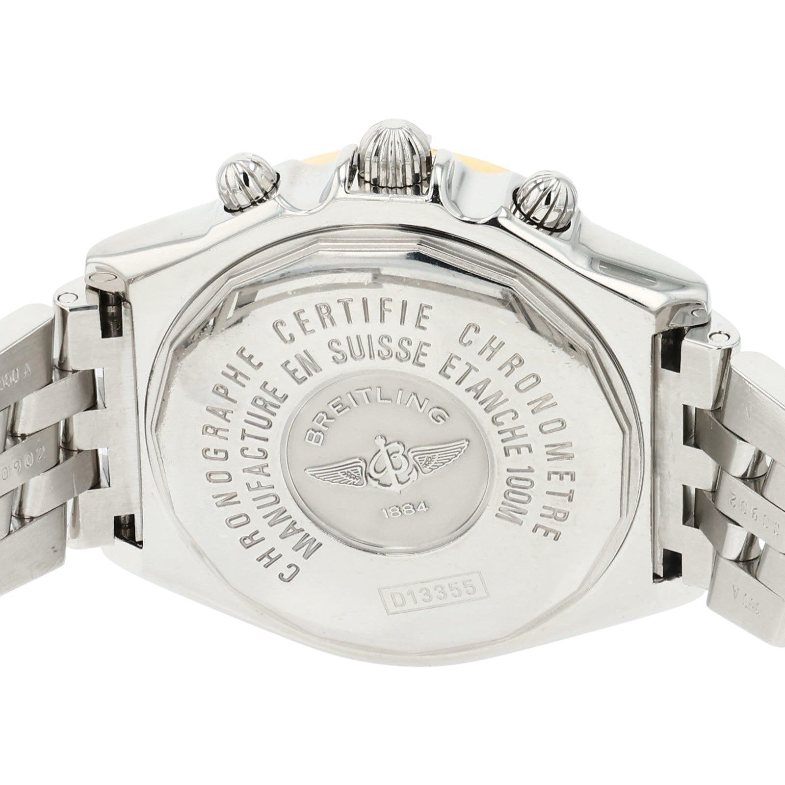 Breitling Crosswind Gold & Steel Blue Dial 43mm Automatic Mens Watch D13355