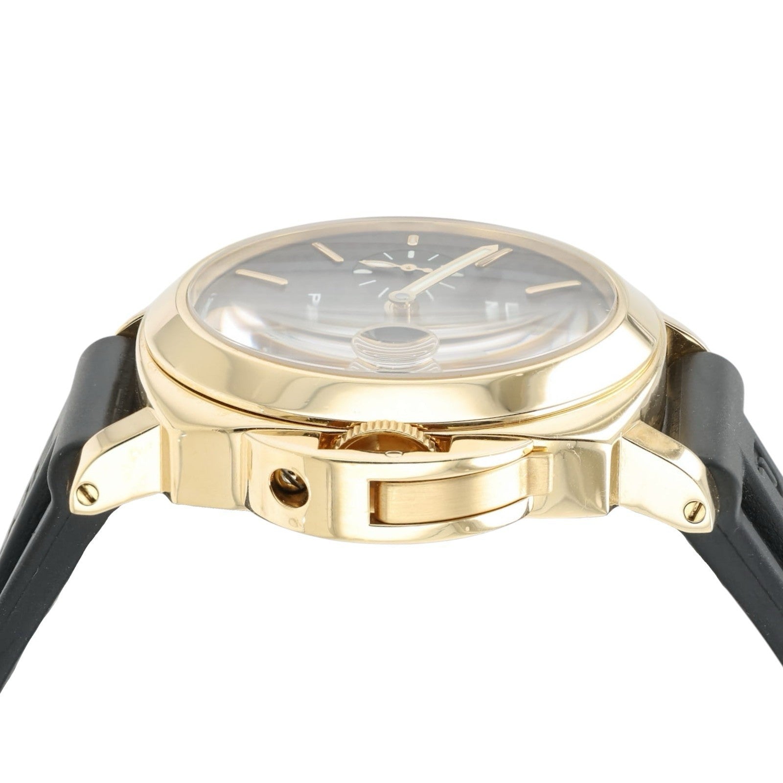 Panerai Luminor Marina Black Carbon Dial 18k Yellow Gold 44mm Automatic PAM00140