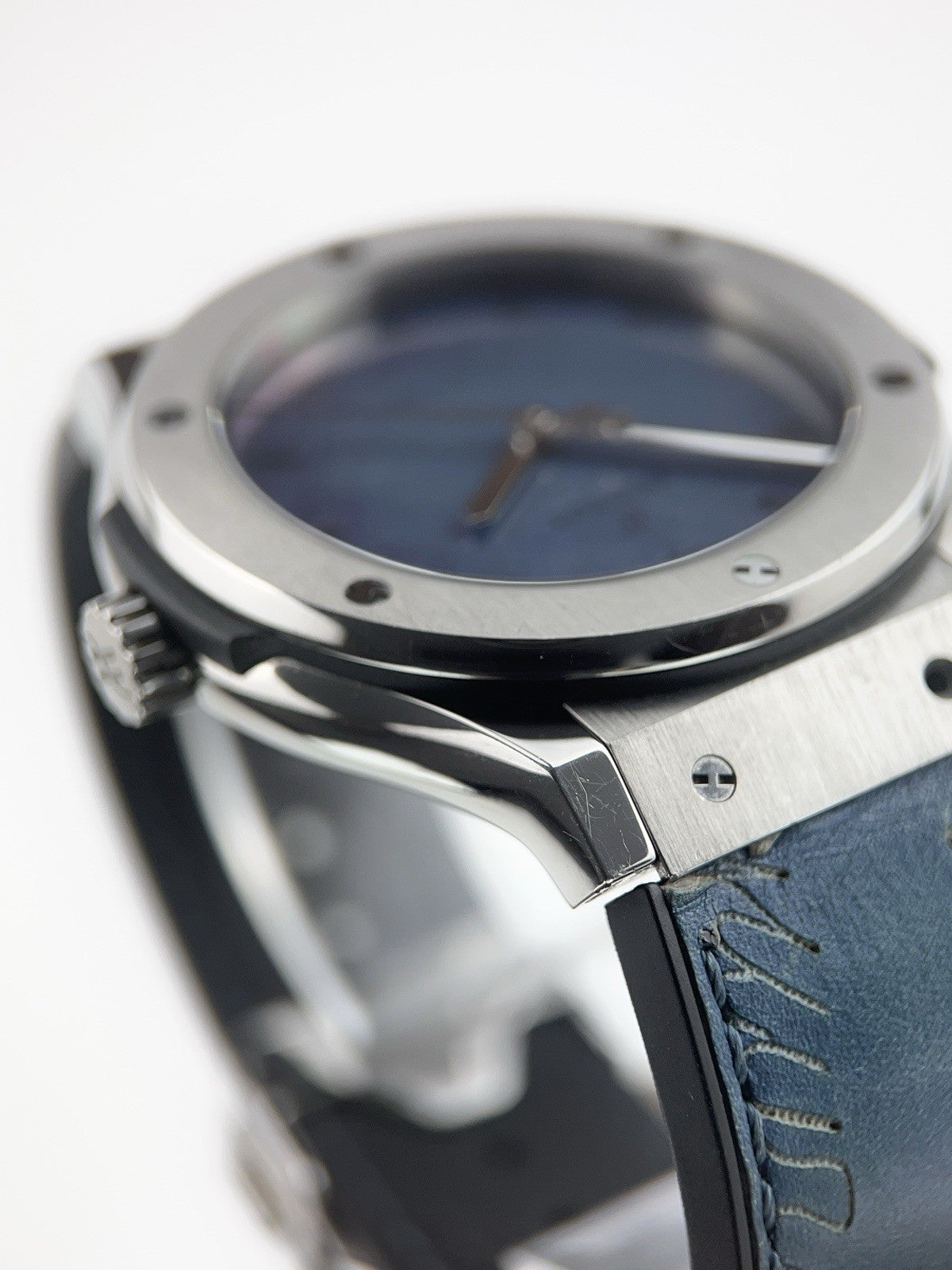 Hublot Classic Fusion Titanium Blue Dial 45mm Men's Watch 511.NX.050B.VR.BER16