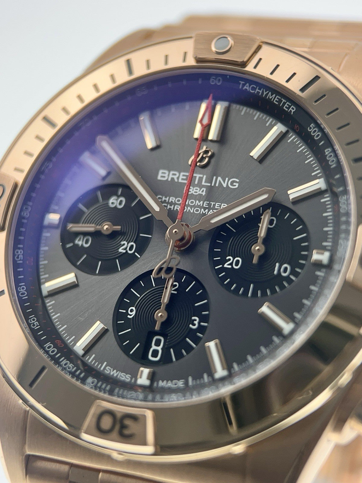 Breitling Chronomat 18k Rose Gold RB0134 Trade included for LS