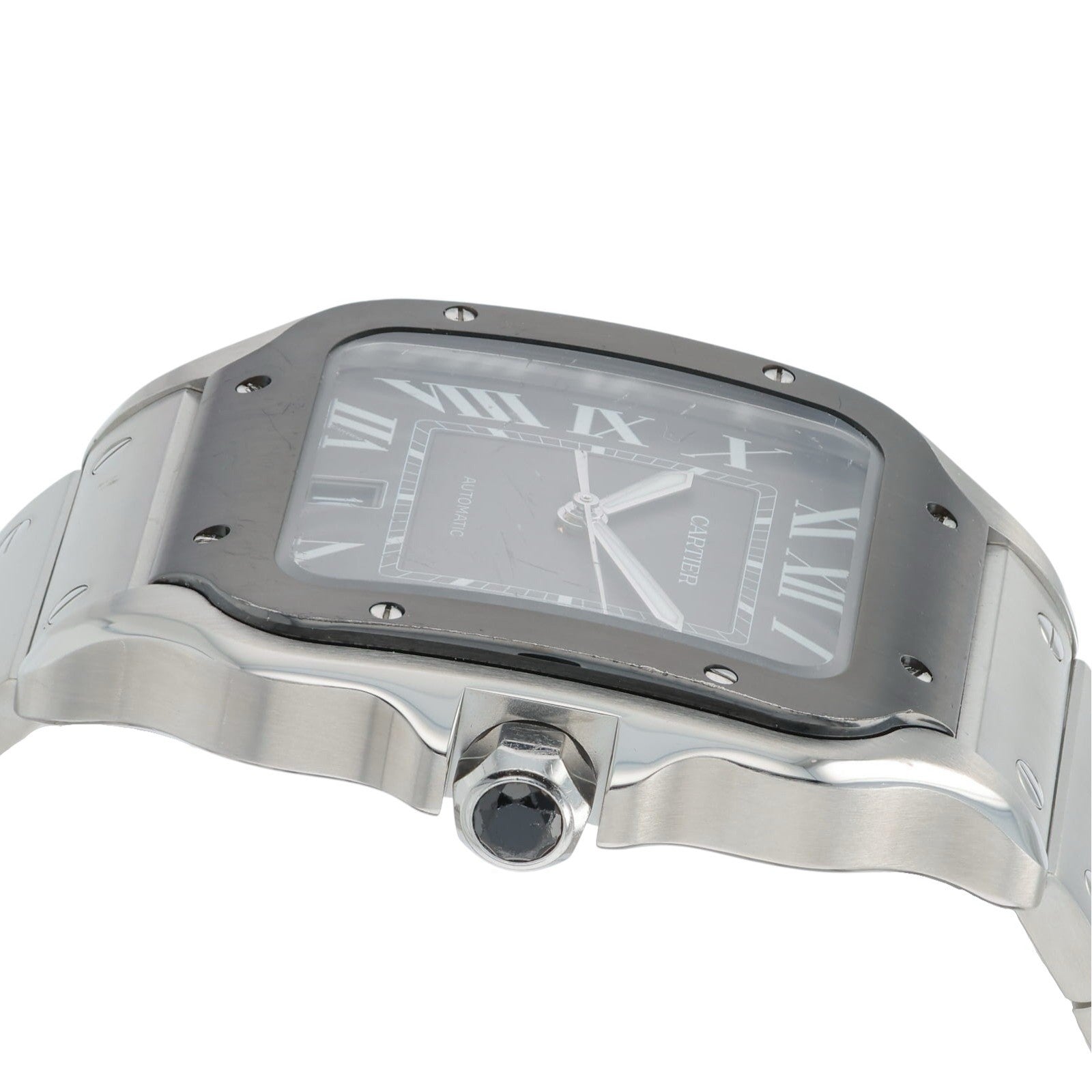 Cartier Santos Stainless Steel Gray Dial 39mm Automatic Men’s Watch WSSA0037