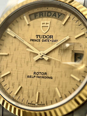 Tudor Date Day 76213 Champagne Dial Men's Two Tone Stainless Automatic Watch