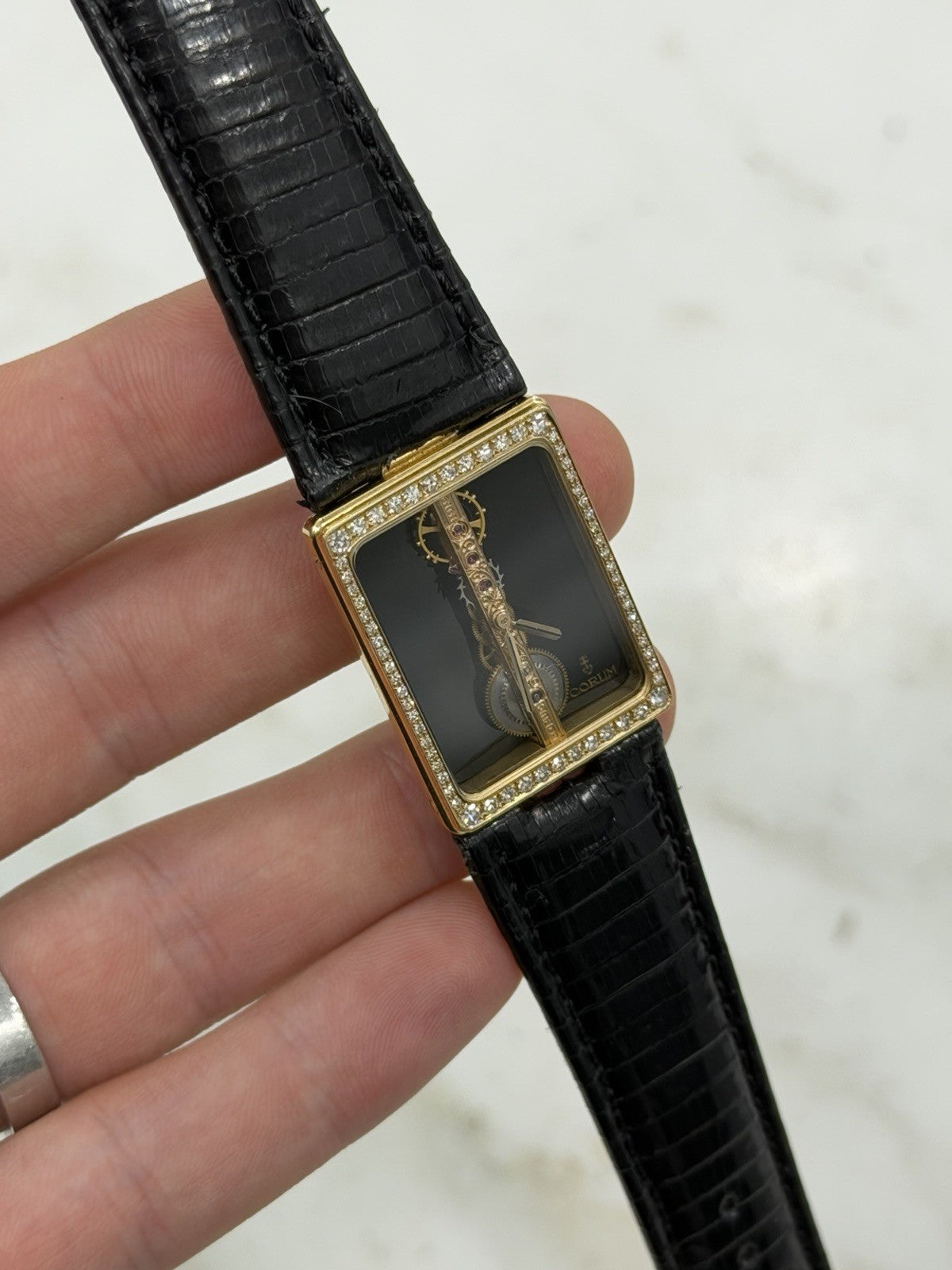 Corum Golden Bridge Diamond Wind Up 18k Yellow Gold Men's Watch - FOR PARTS