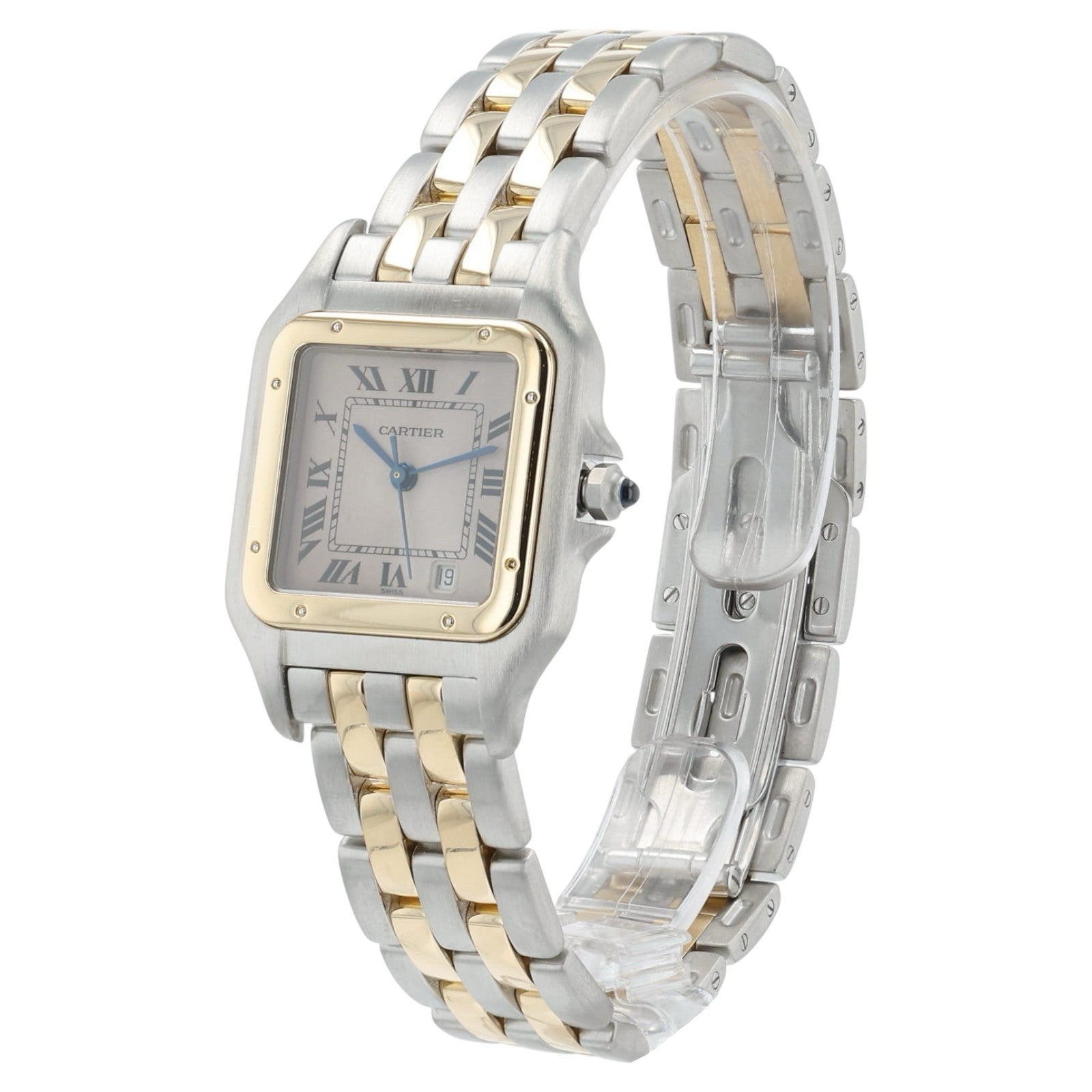 Cartier Panthere Silver Dial Gold and Steel 27mm Quartz Unisex Watch 110000R