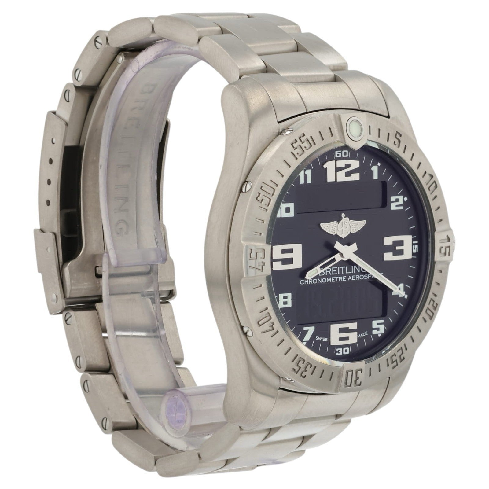 Breitling Aerospace Black Dial Titanium 43mm Quartz Movement Men’s Watch E79363