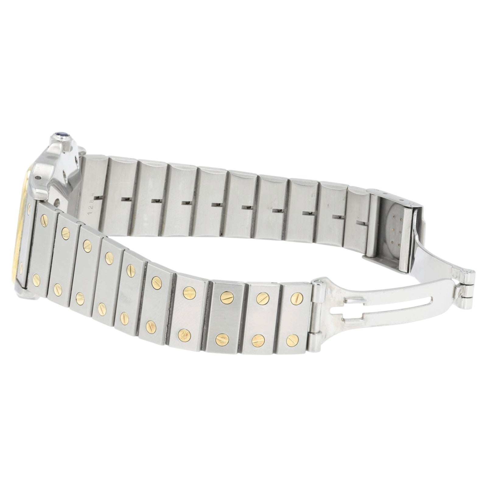 Cartier Santos Galbe White Dial Gold & Steel 41x29mm Automatic Mens Date 2961