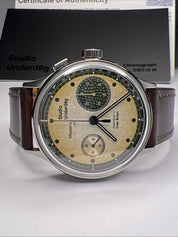 Studio Underdog Massena LAB Champagne Caviar 38.5mm Chronograph Watch Box Papers