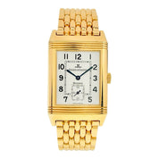 LeCoultre Reverso 18k Yellow Gold Silver Dial 26mm Manual Men's Watch 270.1.62