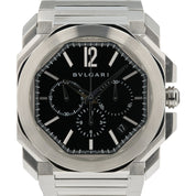 Bulgari Octo Chrono Black Dial Stainless Steel 41mm Automatic Mens BGO 41 S CH