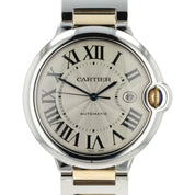 Cartier Ballon Blue Silver Dial 18k Yellow Gold & Steel 42mm Automatic W69009Z3