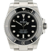 Rolex Submariner “No-Date” Black Dial Steel Oyster 40mm Automatic Mens 114060