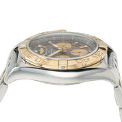 Breitling Chronomat Black Dial 18k Rose Gold & Steel 44mm Automatic Mens CB0110