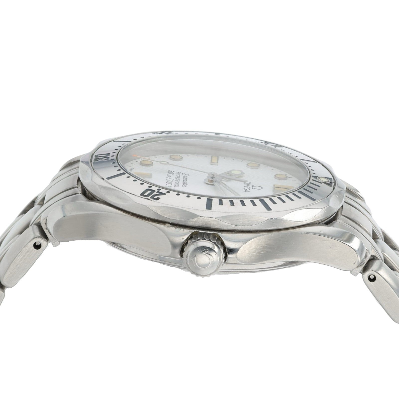 Omega Seamaster 300 White Dial Stainless Steel 36mm Quartz Mens Watch 2562.20