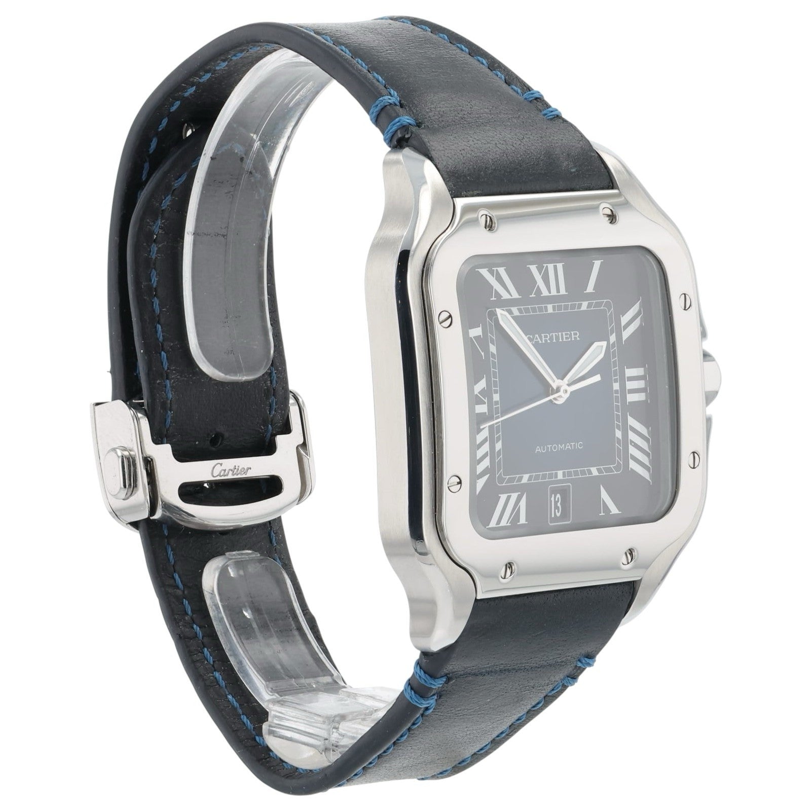 Cartier Santos Gradient Blue Dial Stainless 40mm Automatic Men’s Watch WSSA0030