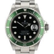 Rolex Submariner “Kermit” Black Dial Stainless Steel 40mm Automatic Mens 16610LV