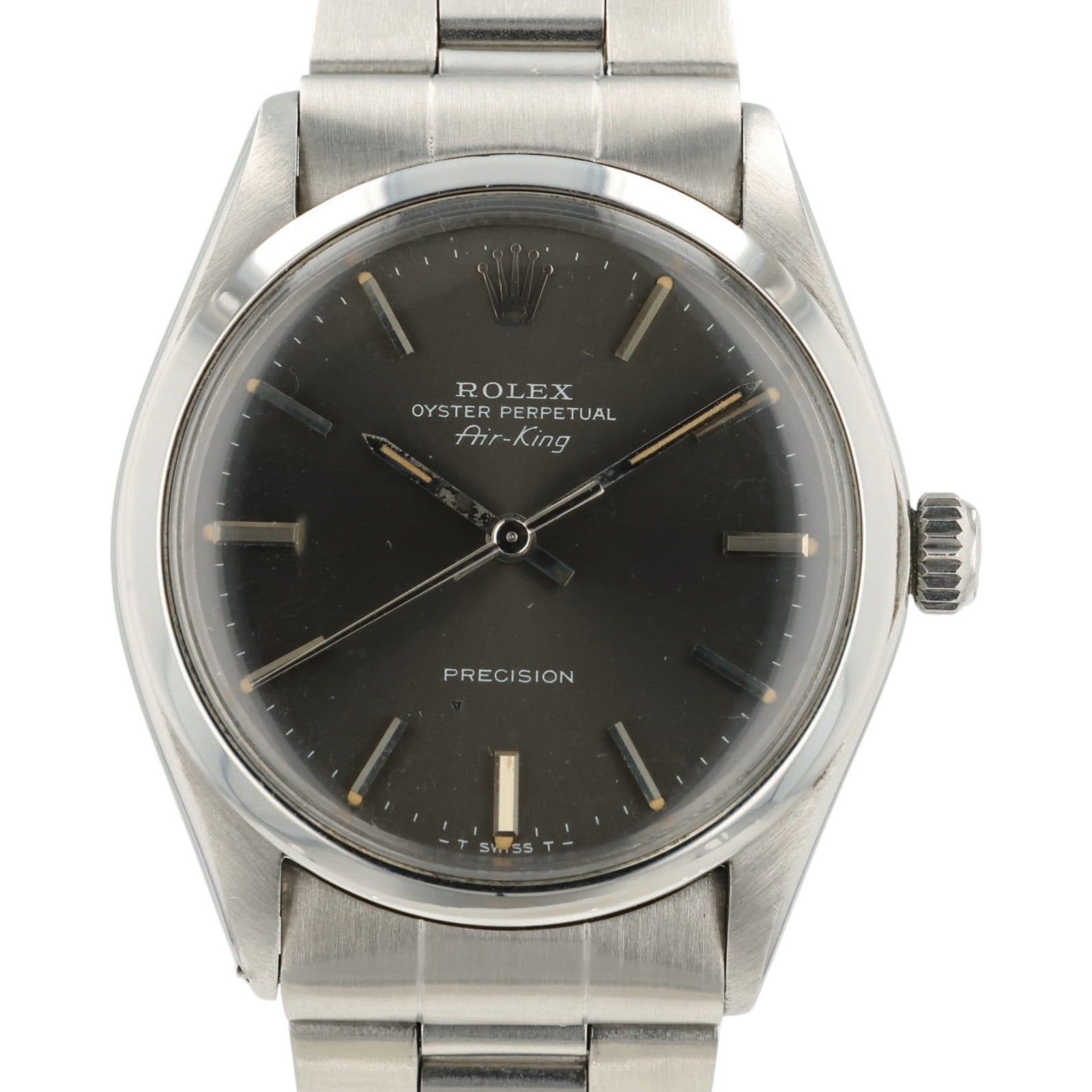 Rolex Air-King Gray Dial Stainless Steel 34mm Automatic Men's Watch 5500