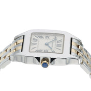 Cartier Santos Demoiselle Silver Dial Gold & Steel 27mm Quartz Women's W25067Z6