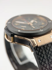 Hublot Big Bang Chronograph 18k Rose Gold Black Dial 44mm Watch 301.PB.131.RX
