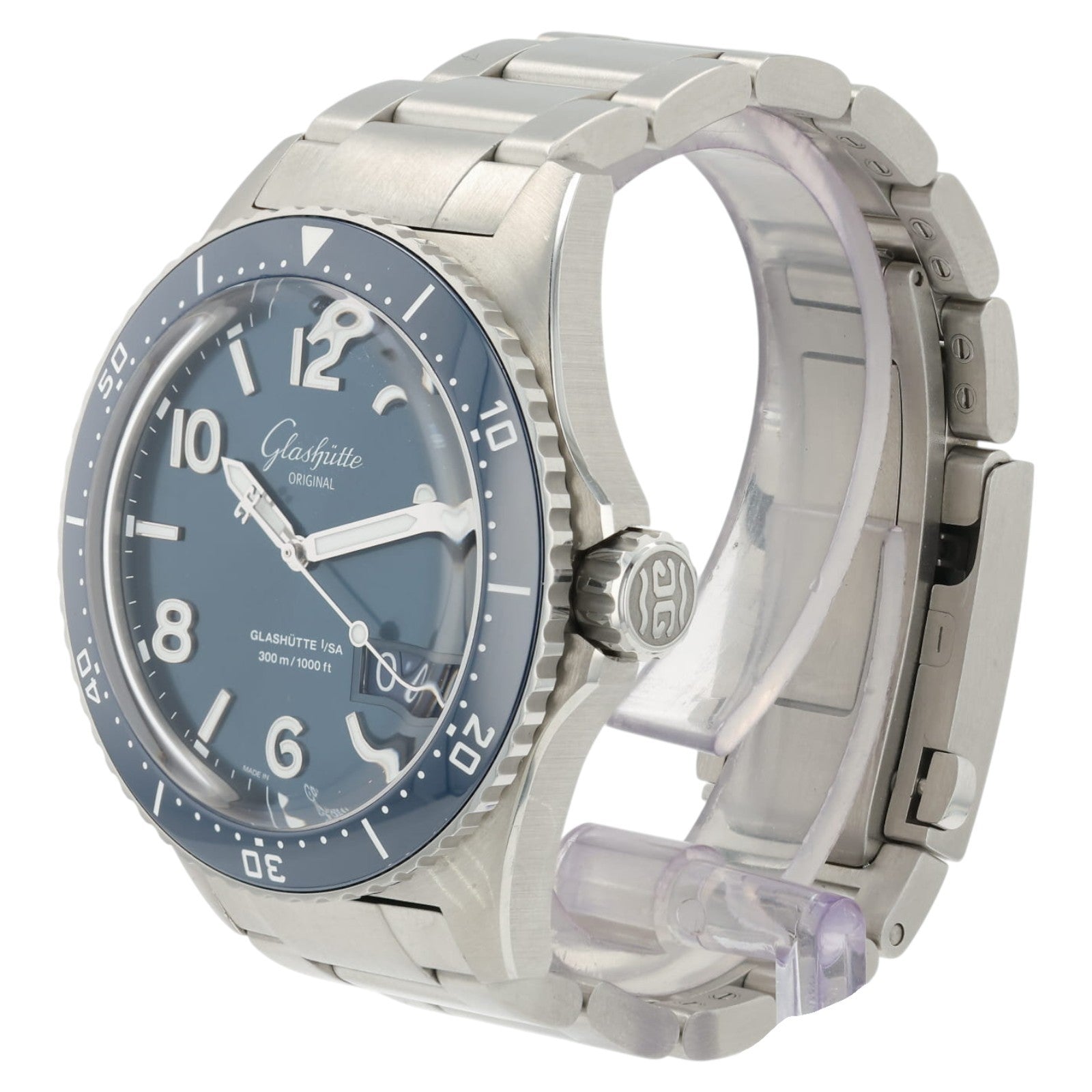 Glashutte SeaQ Blue Dial Stainless Steel 43mm Automatic Mens 1-36-13-02-81-70