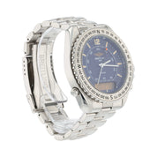 Breitling Pluton Chrono Blue Dial Stainless 41mm Quartz Men’s Watch A51038