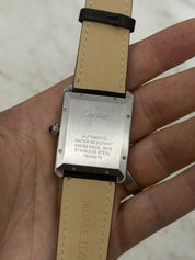 Cartier Tank XL Silver Dial Stainless Steel 31mm Auto Men's Watch W5200027