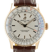 Breitling Navitimer Automatic Silver Dial 18k Rose Gold 41mm Automatic R17329