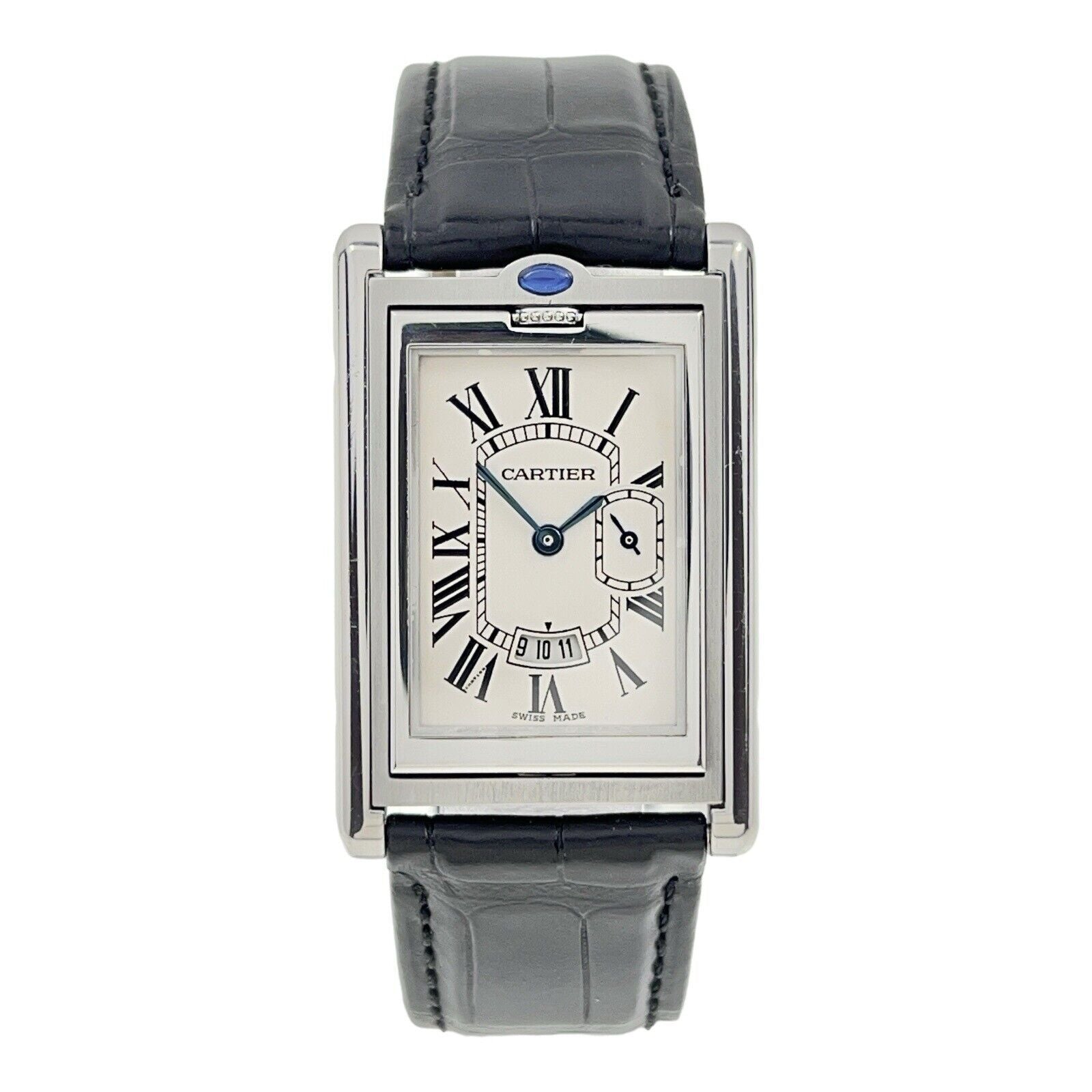 Cartier Tank Basculante Stainless Steel Quartz Movement Men’s Watch 2522