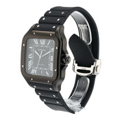 2022 Cartier Santos Stainless Steel Black Dial 40mm Automatic Watch WSSA0039