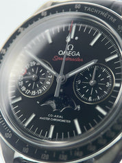 2017 Omega Speedmaster Moonphase Black 304.33.44.52.01.001 44.25mm Leather B&Ps