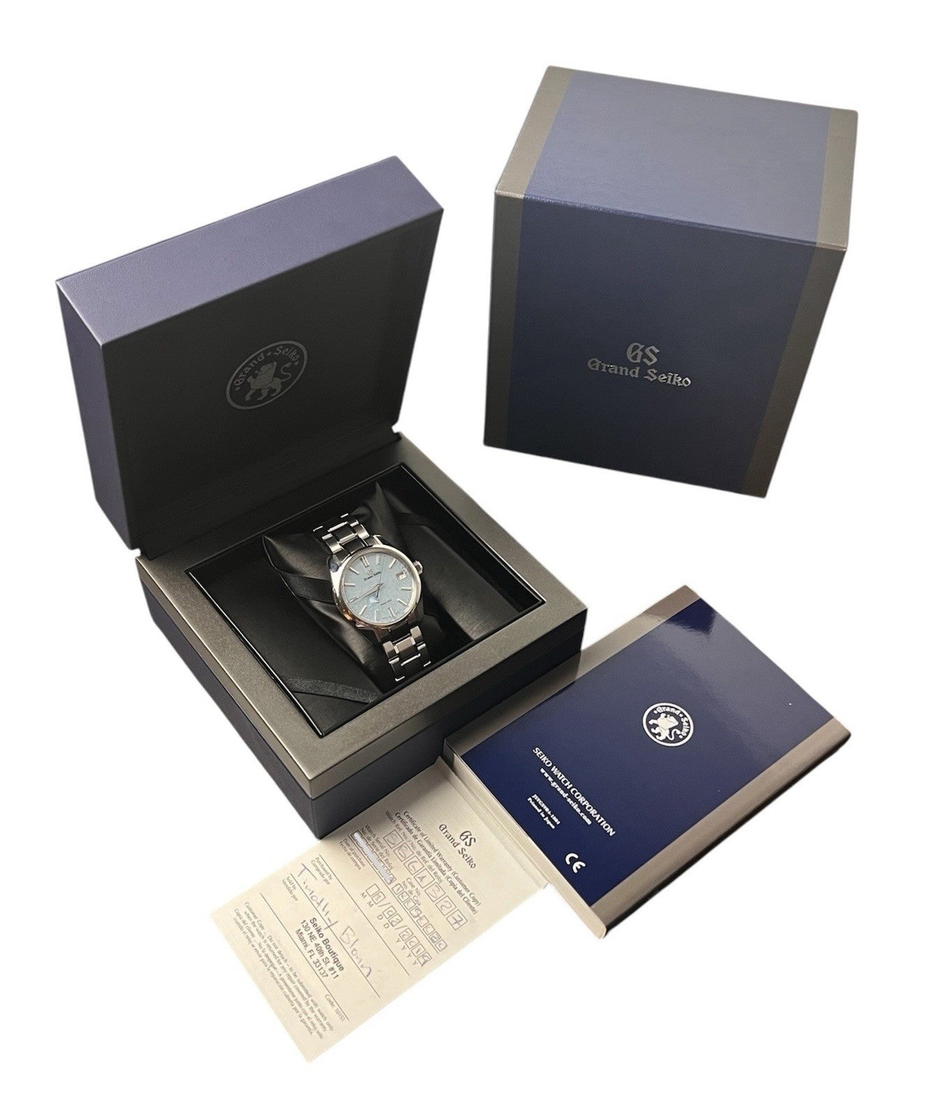 Grand Seiko Heritage Blue Dial Stainless Steel 40mm Automatic Mens Watch SBGA387