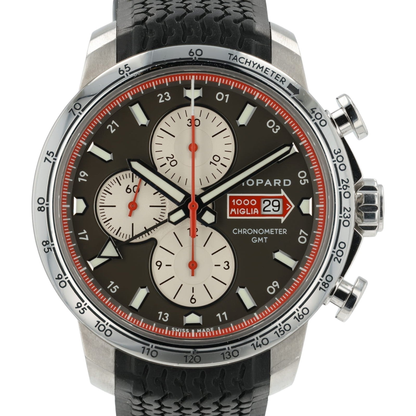 Chopard Mille Miglia Gray dial Stainless Steel 44mm Automatic Mens 168555-3001