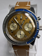 Vintage Wakmann Men’s Watch Chronograph Mechanical Wind Unique Patina Dial